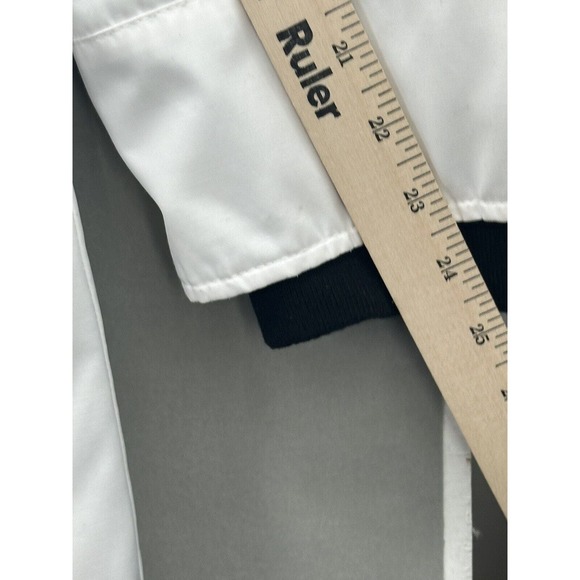 ANDREW MARC White/Black Quilt Lined Insulated Zip/Snap Faux Fur Hood JACKET XL - Picture 7 of 16